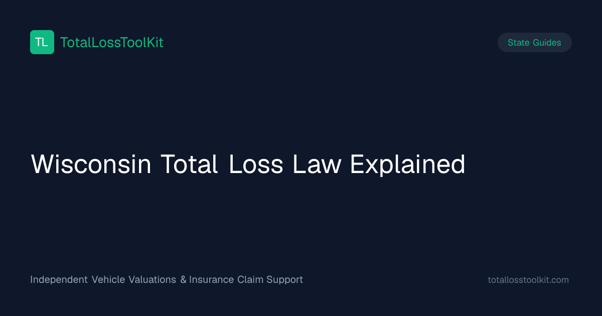 Wisconsin Total Loss Law Explained | TotalLossToolKit.com